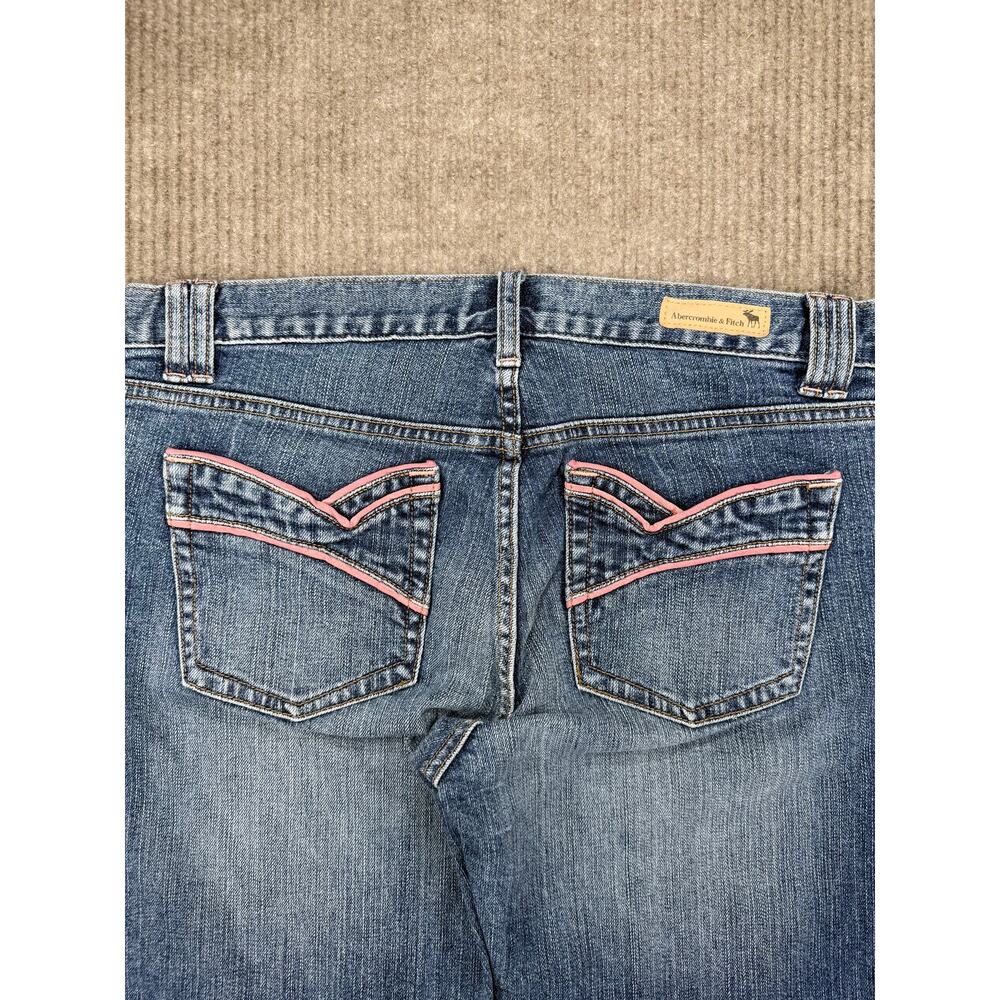 Abercrombie & Fitch Y2K Pink Piping Low Rise Bootcut Jeans 10 - Picture 5 of 9
